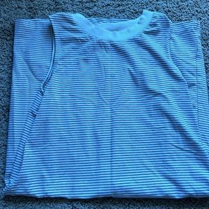 Pin stripe black and white tshirt dress